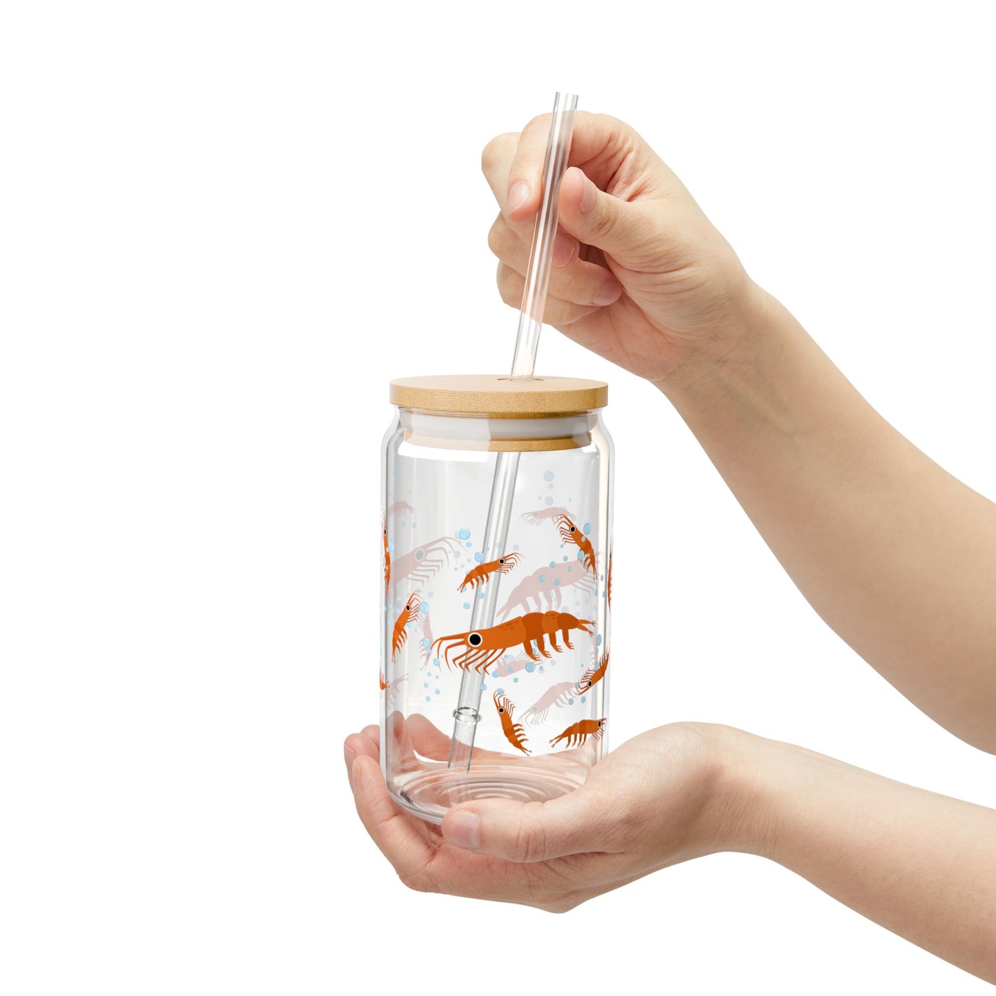 Dancing Shrimp - Sipper Glass