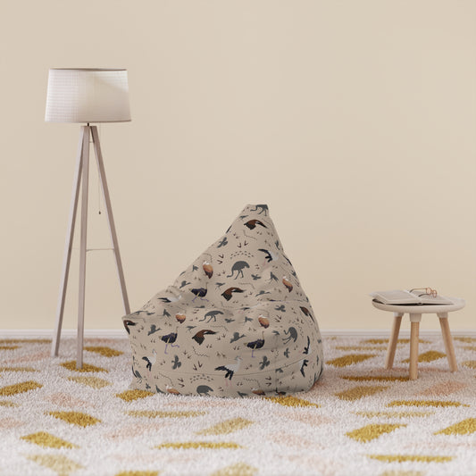 Bean Bag Chair Cover - Safari Bird Pattern (Blush Clayt)