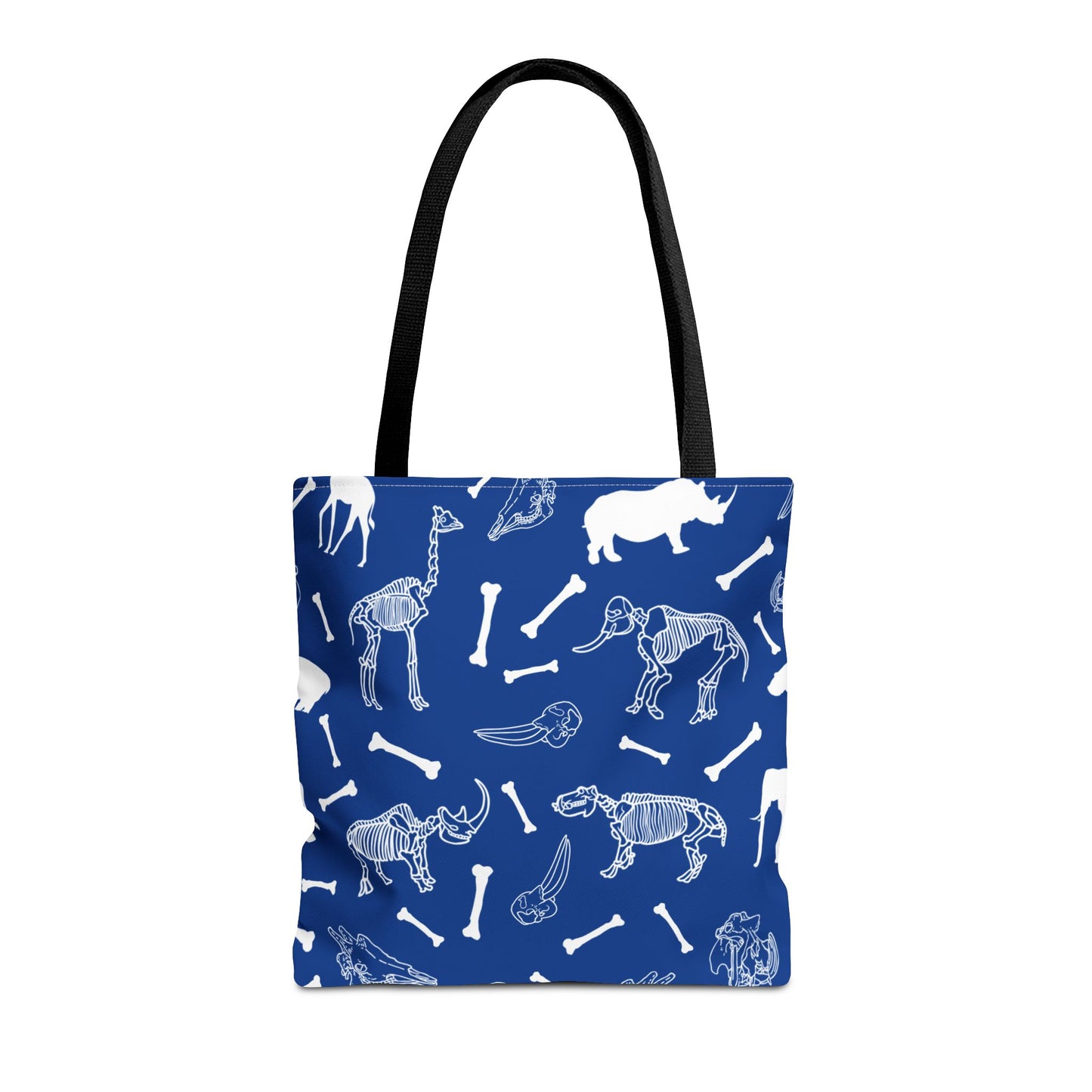 Whimsical Animal Skeletons Tote Bag (Blue), Perfect for Animal Lovers, Halloween, Eco-Friendly Bag, Gift for Pet Owners, Shopping Bag, Halloween Gift