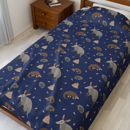 Nocturnal Animal Velveteen Plush Blanket
