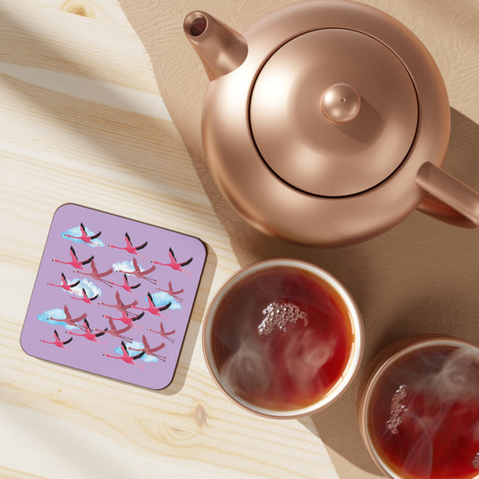 Coaster - Flying Flamingo Print (Amethyst)