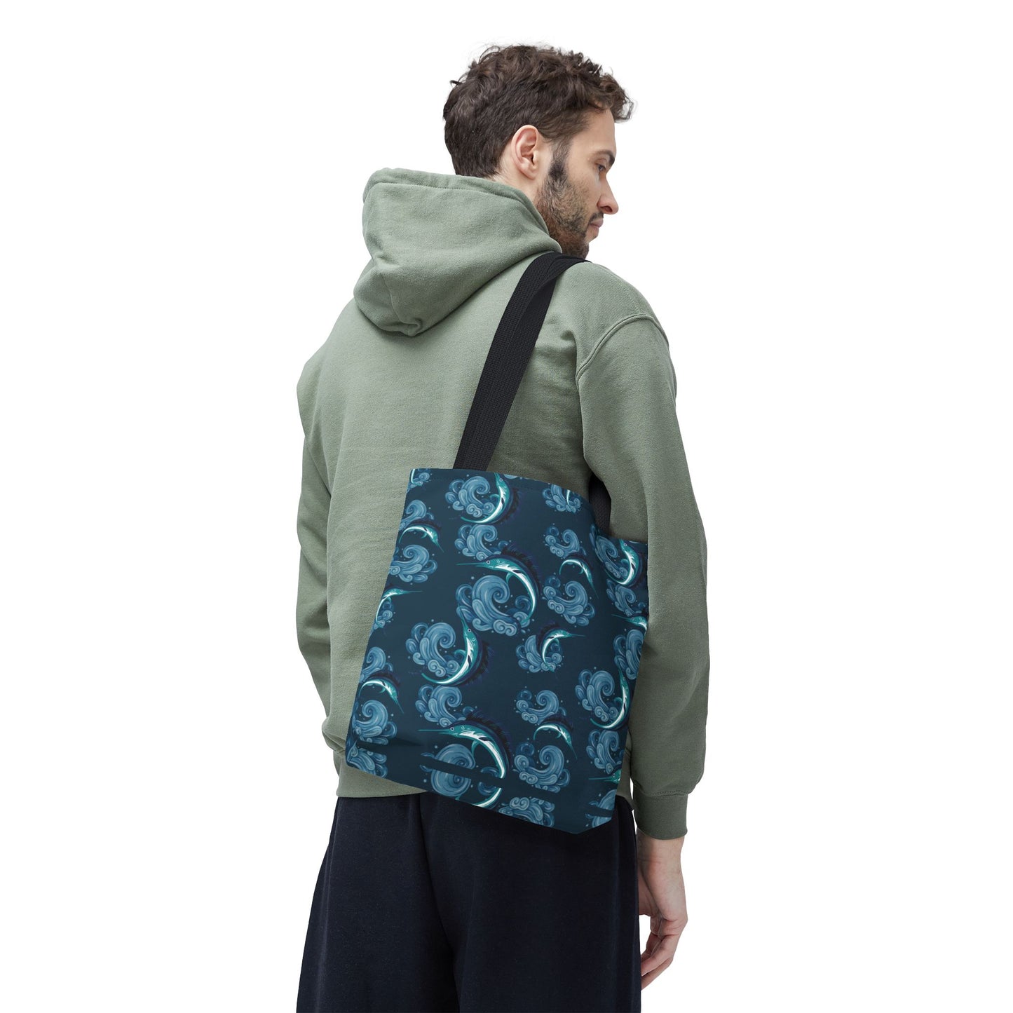 Jumping Marlin Tote Bag