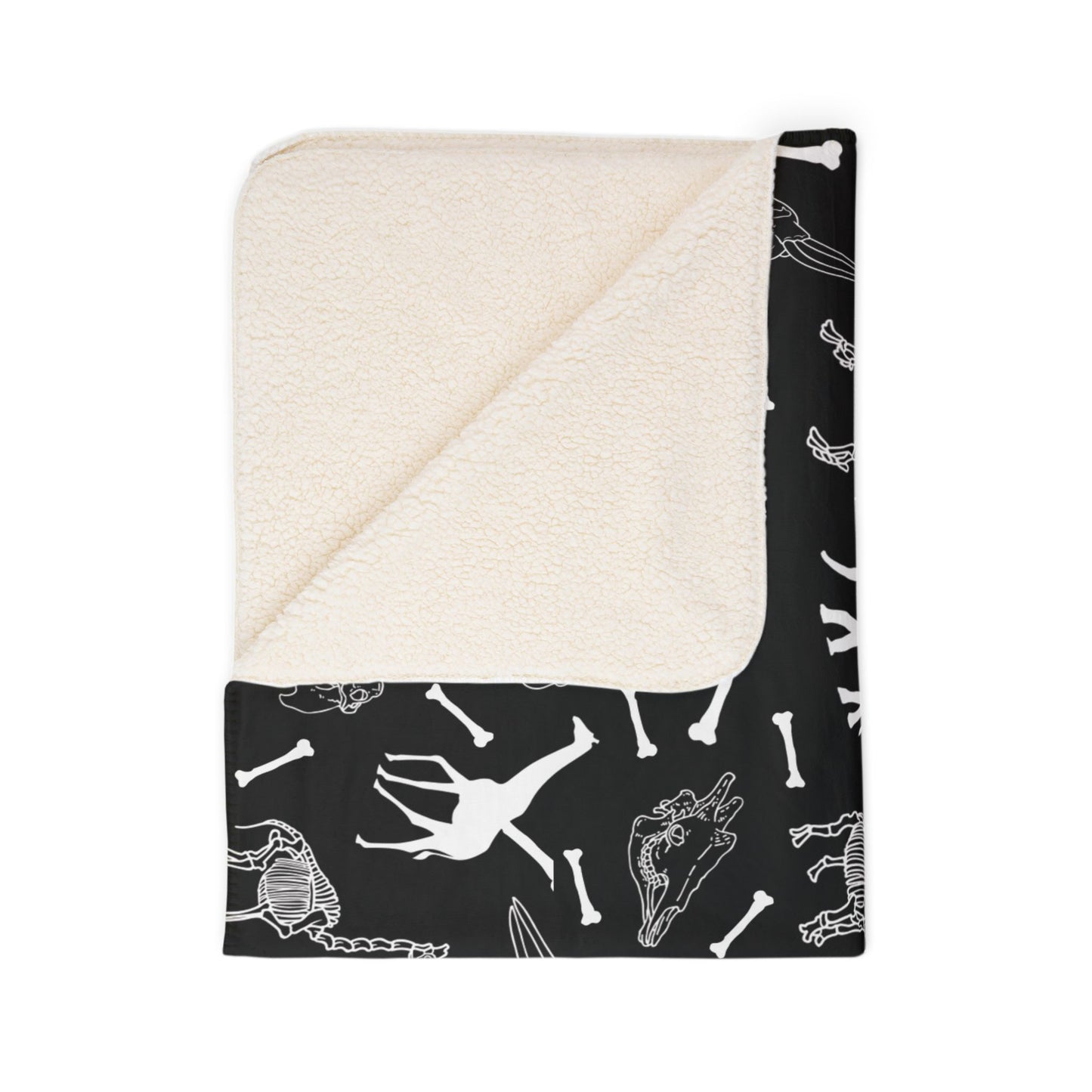 Animal Skeleton Fleece Sherpa Blanket
