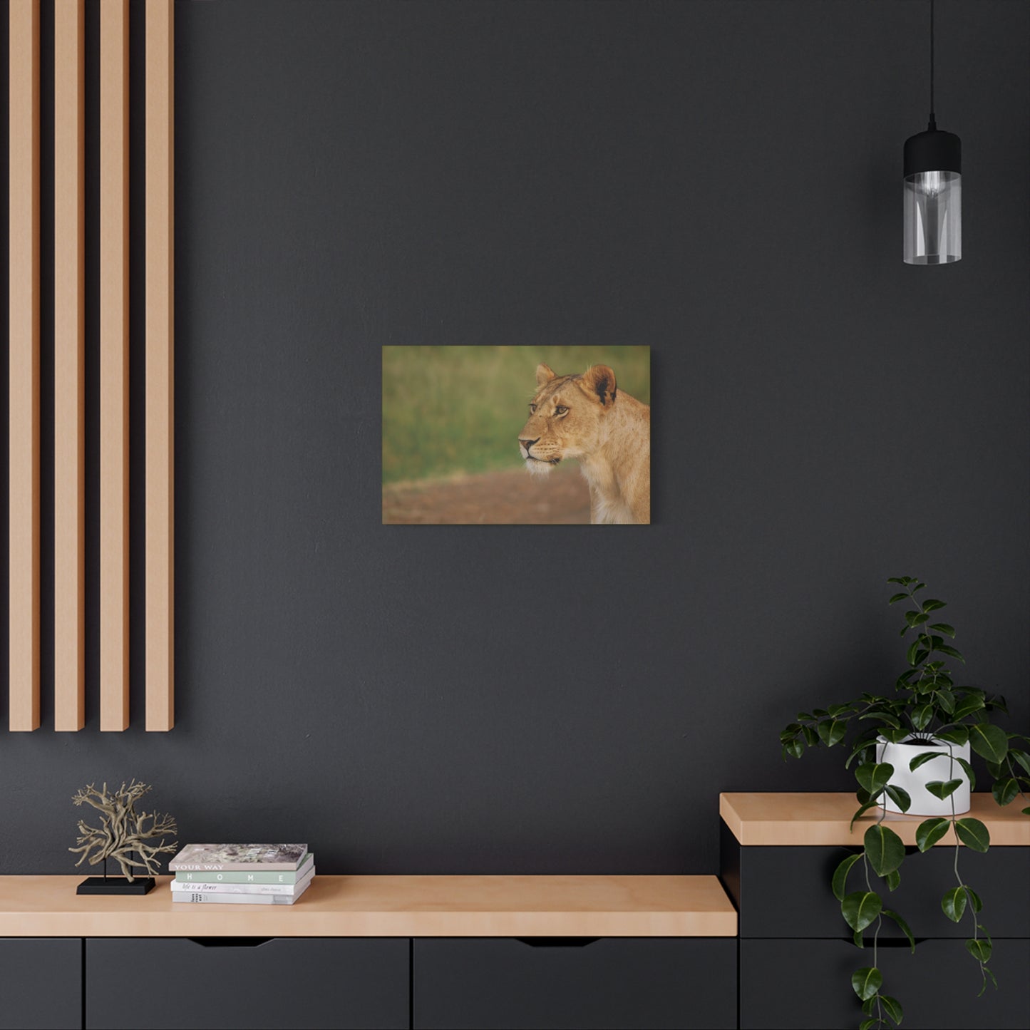 Canvas Art Lioness "Eyes of Intent"