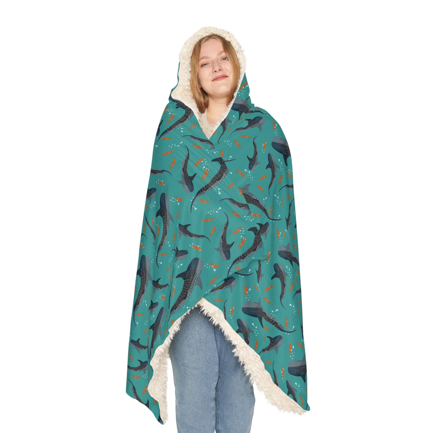 Whale Shark Hooded Snuggle Blanket