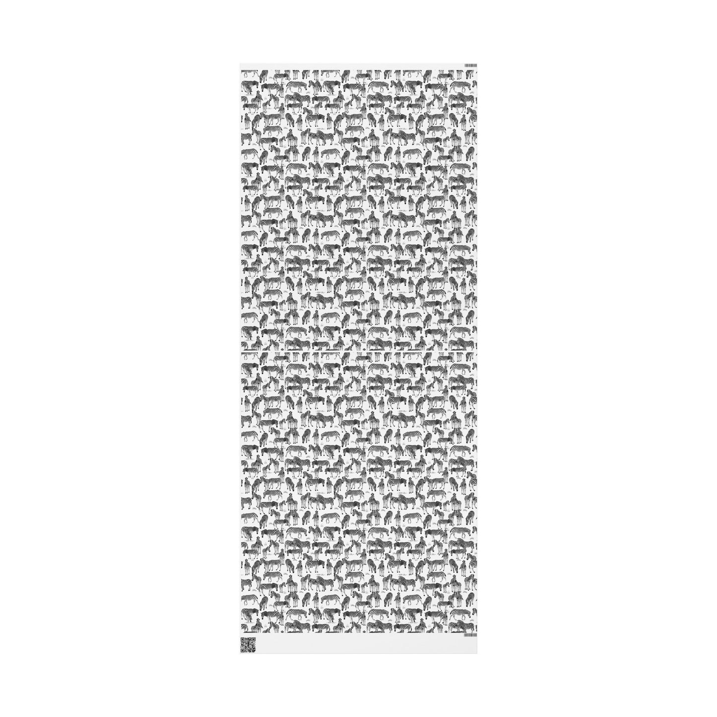 Whimsical Zebra Herd Wrapping Paper (White), Eco-Friendly Gift Wrap, Perfect for Birthdays, Holidays, Celebrations, Animal Lovers