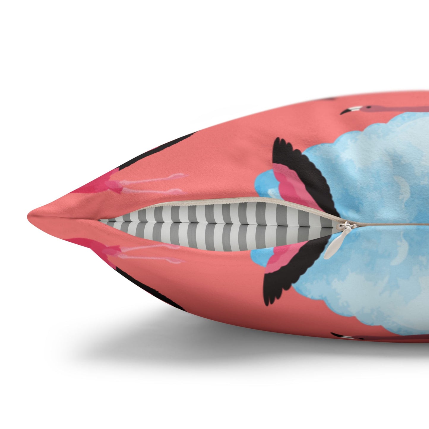 Flying Flamingo Lux Faux Suede Pillow Cover  – 18" x 18" & 20" x 20"