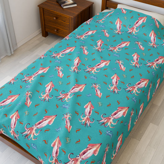 Squid Velveteen Plush Blanket