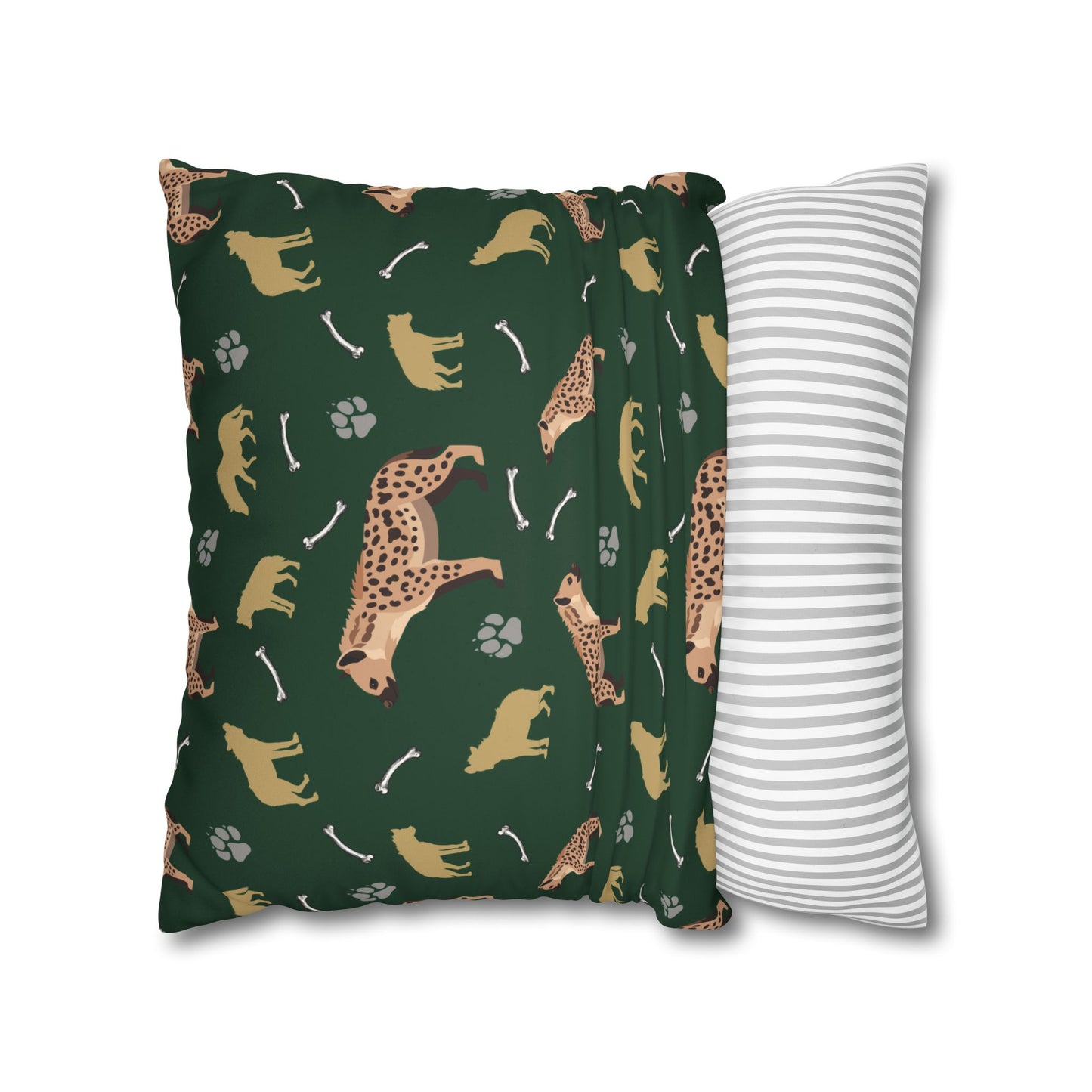 Hyena Clan Lux Faux Suede Throw Pillow Cover – 18" x 18" & 20" x 20"