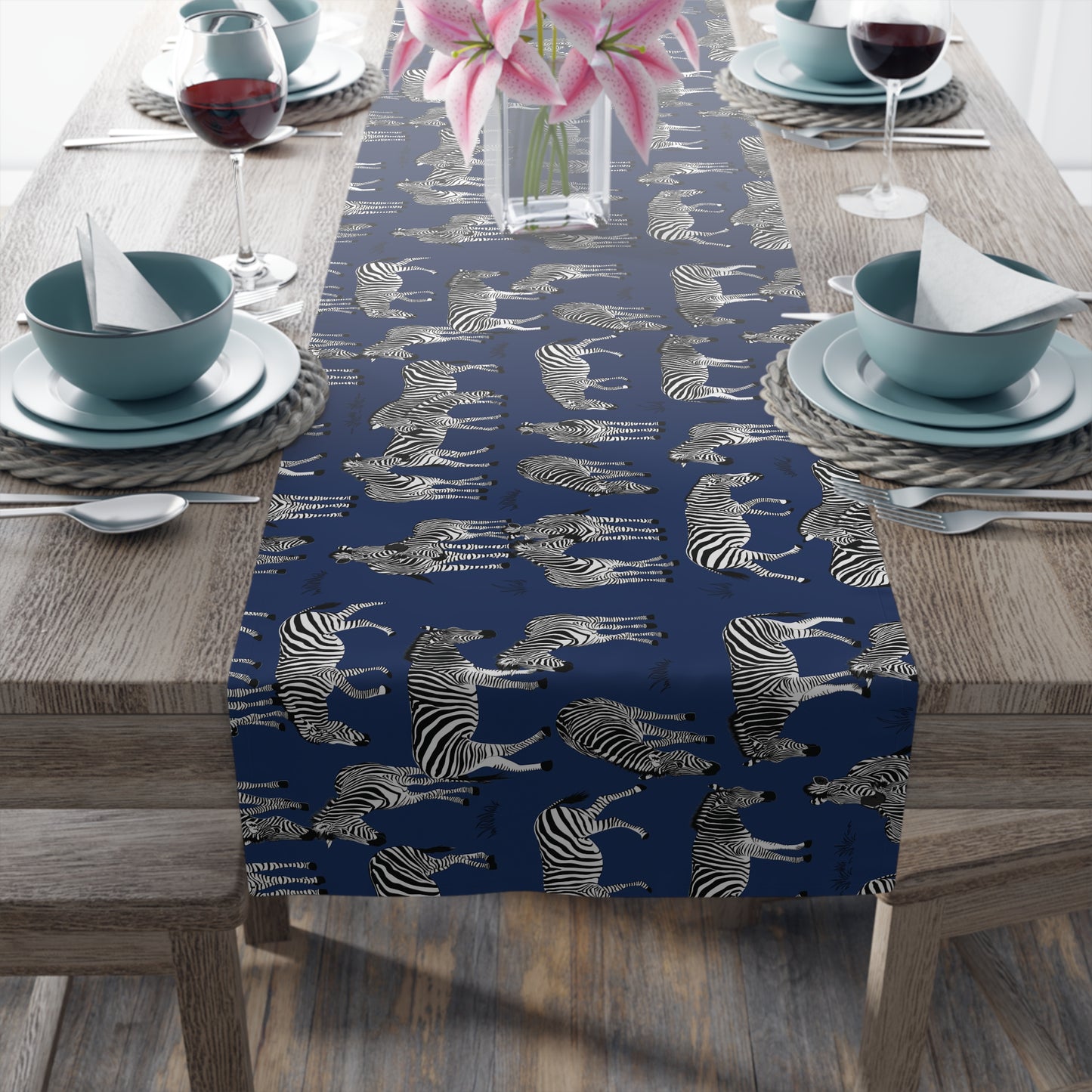 Table Runner - Zebra Herd