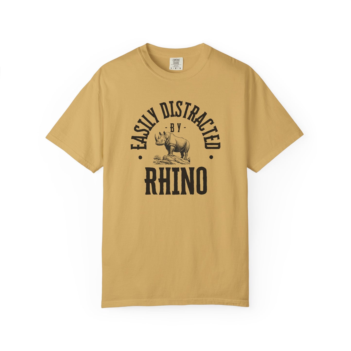 Easily Distracted by Rhino T-Shirt, Funny Gift for Animal Lovers, Casual Unisex Tee, Birthday Gift, Rhino Shirt, Nature Lover Apparel