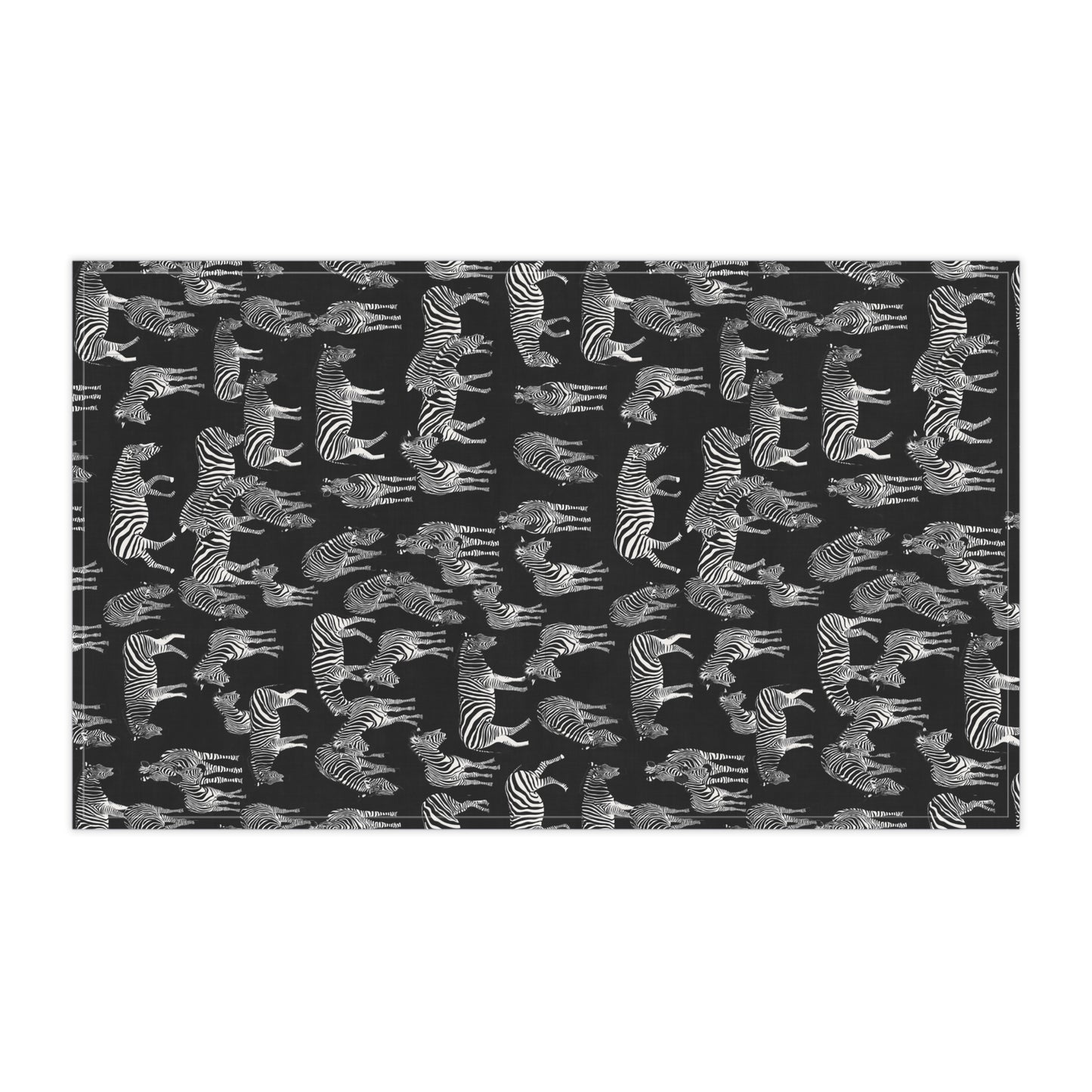 Charming Zebra Herd Print Tea Towels (Black), Rustic Kitchen Decor, Gift for Animal Lovers, Boho Kitchen Accessories