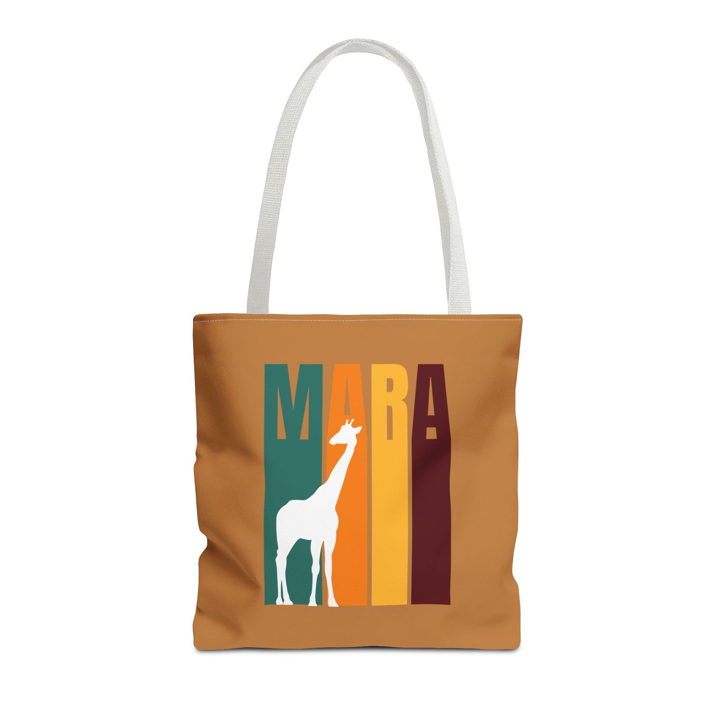 Giraffe Print Tote Bag (Light Brown), Masai Mara Safari, Eco-Friendly Shopping Tote, Stylish Animal Lovers Gift, Casual Handbag, Birthday or Holiday Gift