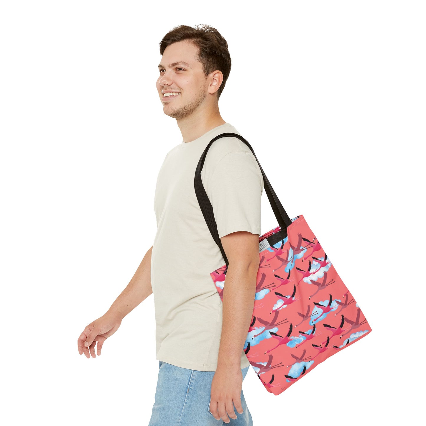 Flying Flamingo Tote Bag