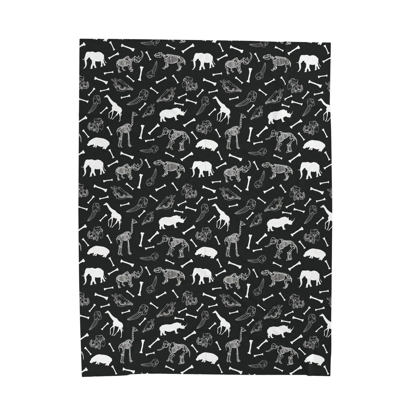 Animal Skeleton Velveteen Plush Blanket