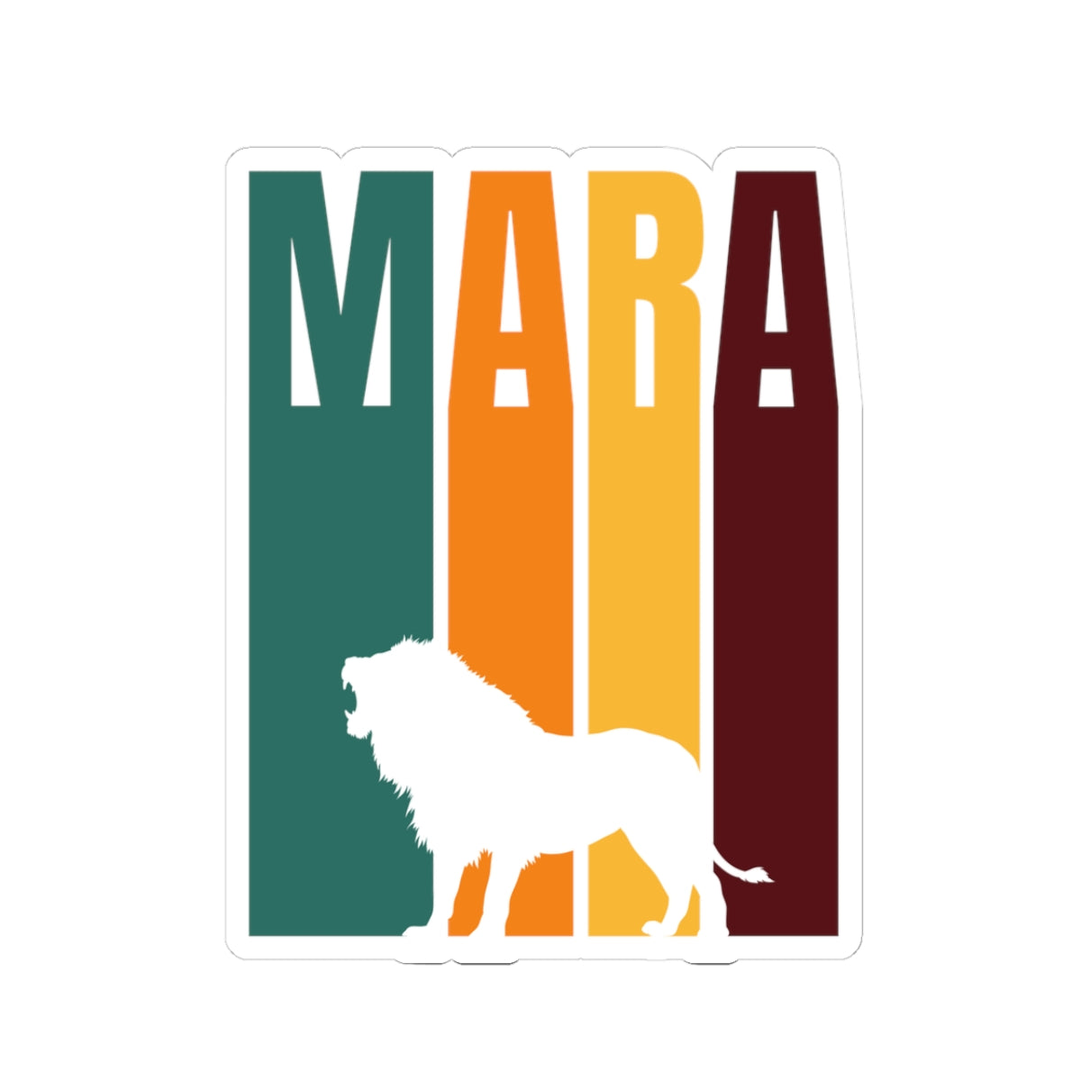 Safari Themed, Lion, Masai Mara, Vibrant Kiss-Cut Stickers for Laptop, Scrapbooking, Gifts, Eco-Friendly Decor, Customizable Designs