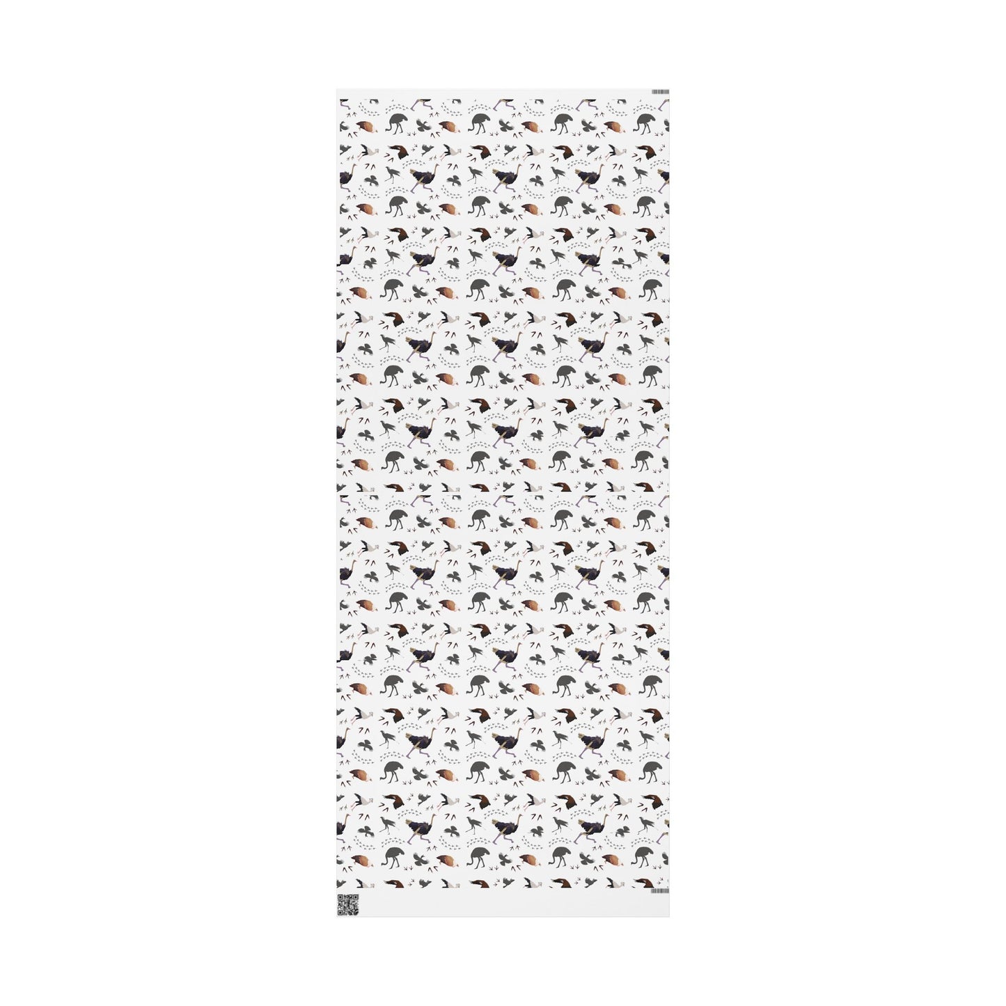 Whimsical Safari Bird Wrapping Paper (White), Eco-Friendly Gift Wrap, Perfect for Birthdays, Holidays, Celebrations, Animal Lovers