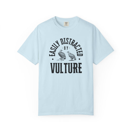 Easily Distracted by Vulture T-Shirt, Funny Gift for Animal Lovers, Casual Unisex Tee, Birthday Gift, Vulture Shirt, Nature Lover Apparel