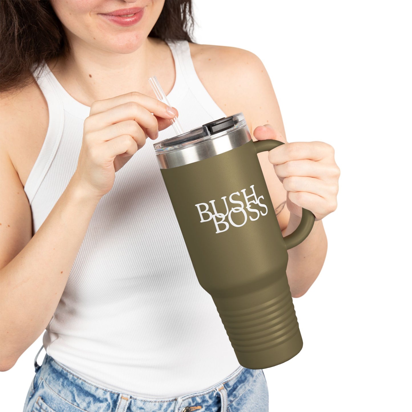 BUSH BOSS Insulated Travel Mug, 40oz - Perfect for Coffee Lovers, Outdoor Adventures, Gifts, Thermos, Drinkware