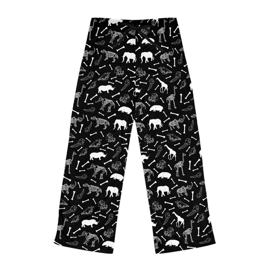Whimsical Animal Skeleton Women's Pajama Pants, Cozy Loungewear, Fun Sleepwear, Shark Print PJs, Unique Gift for Her, Relaxation Essentials