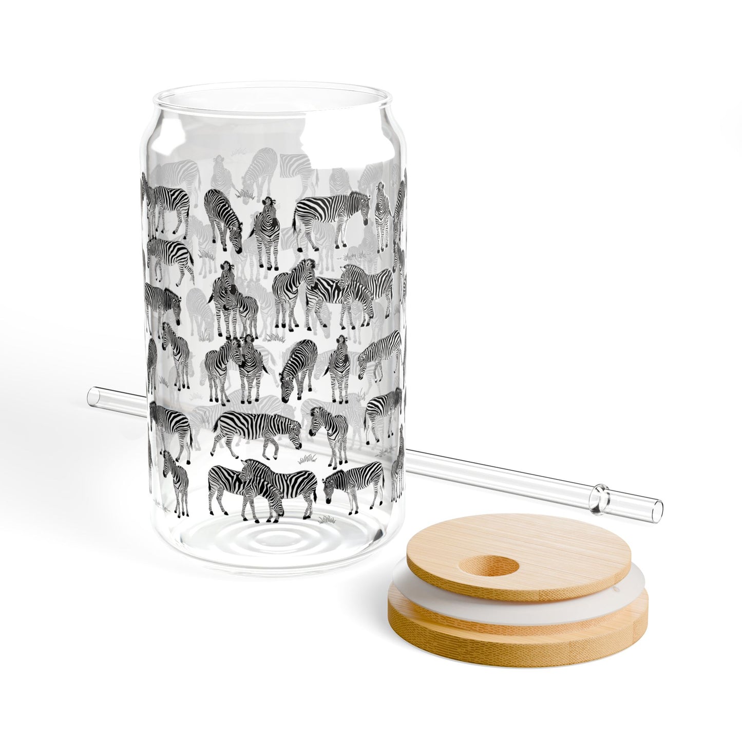 Zebra Herd Sipper Glass