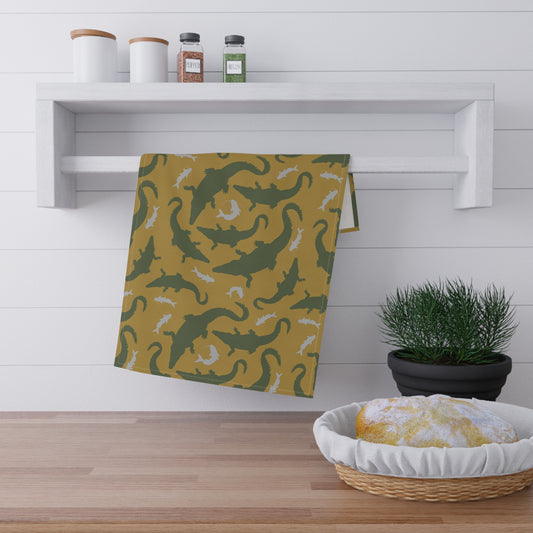 Crocodile Float Tea Towels