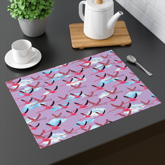 Placemat - Flying Flamingo Print (Amethyst)