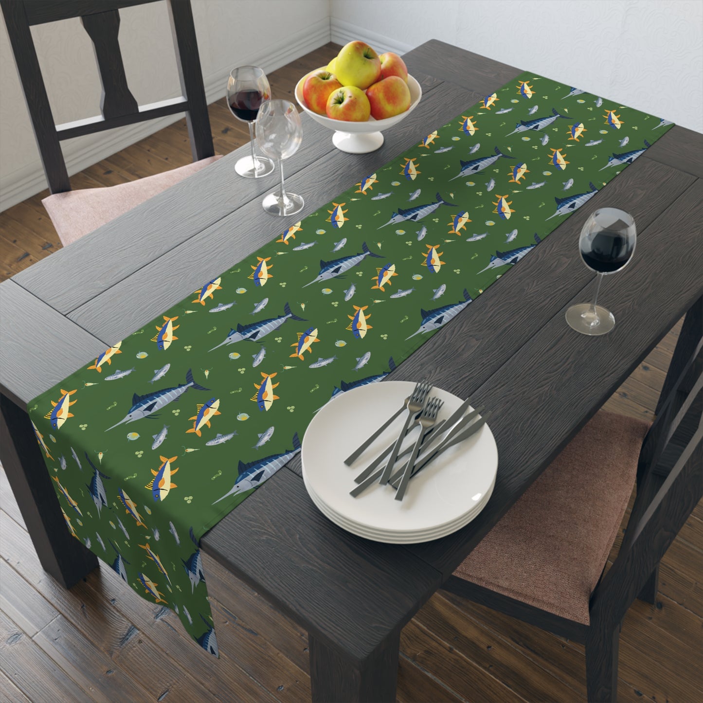 Table Runner - Marine Food Chain