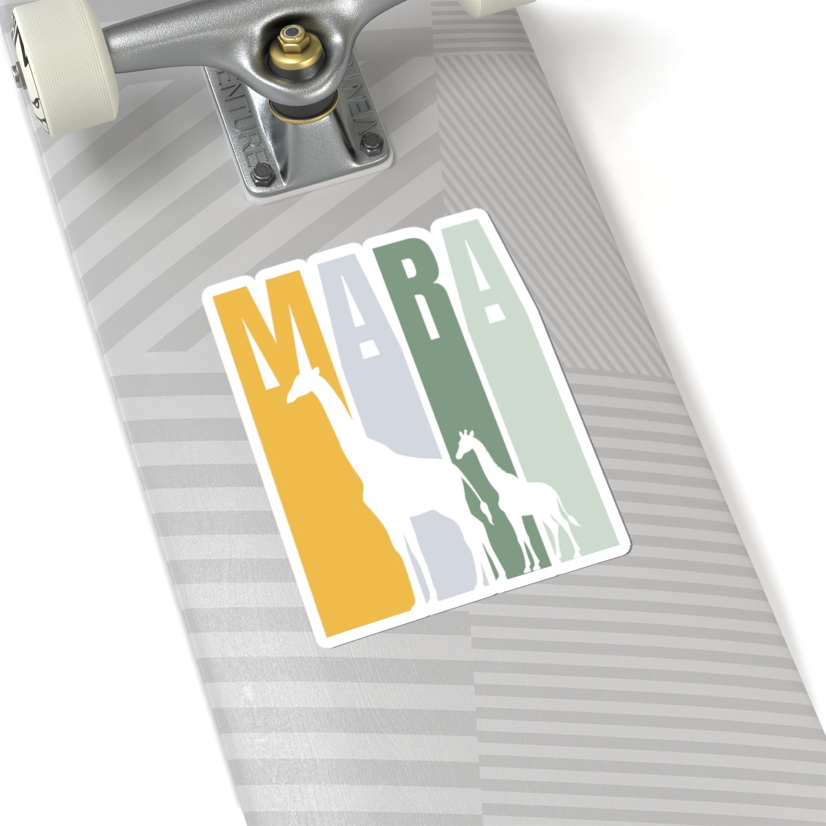 Safari Themed, Mummy and baby Giraffes, Masai Mara, Green Yellow, Vibrant Kiss-Cut Stickers for Laptop, Scrapbooking, Gifts, Eco-Friendly Decor, Customizable Designs