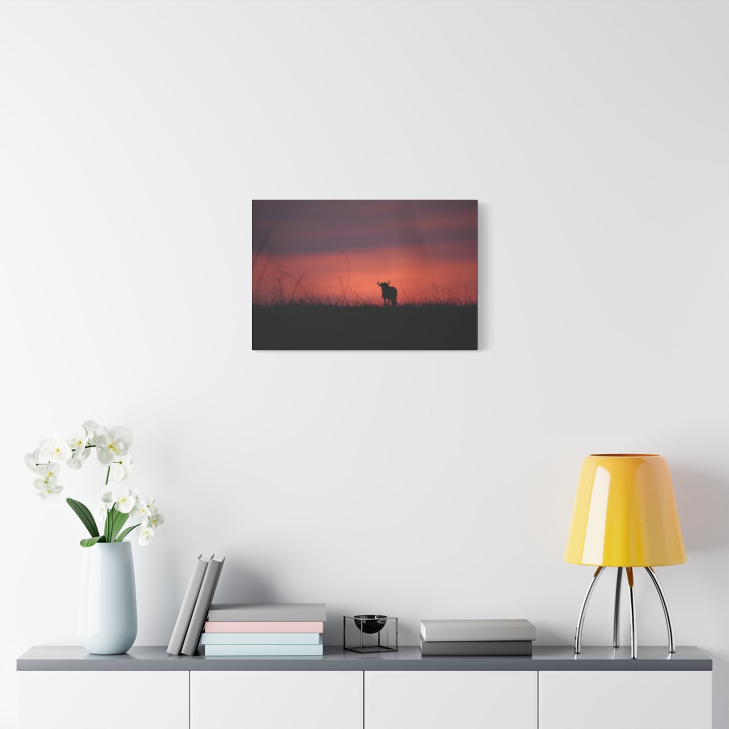 Canvas Art “Wildebeest at Dusk”