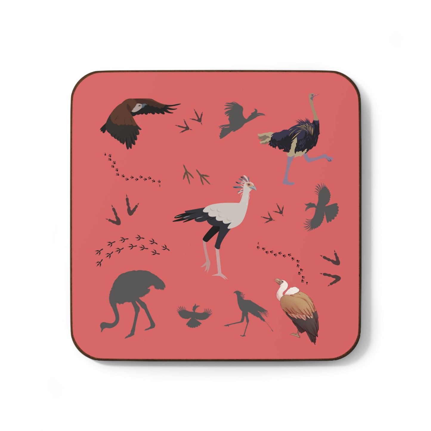 Coaster - Safari Bird Print (Water Melon)