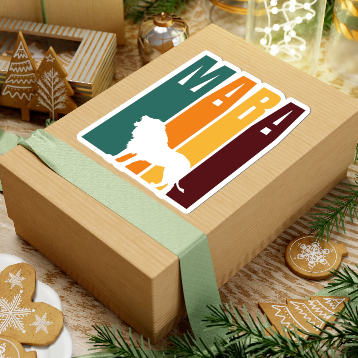 Safari Themed, Lion, Masai Mara, Vibrant Kiss-Cut Stickers for Laptop, Scrapbooking, Gifts, Eco-Friendly Decor, Customizable Designs