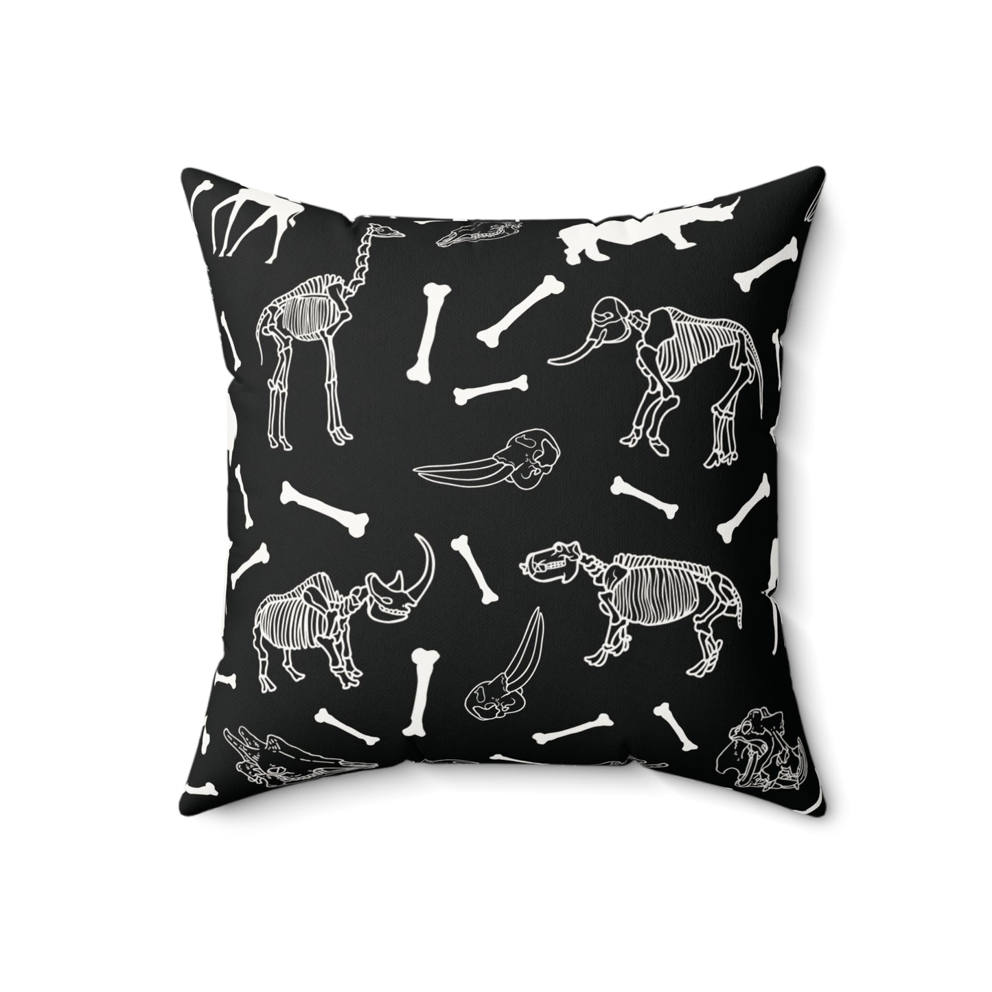 Animal Skeleton Lux Faux Suede Throw Pillow with Insert - 18" x 18", 20" x 20"