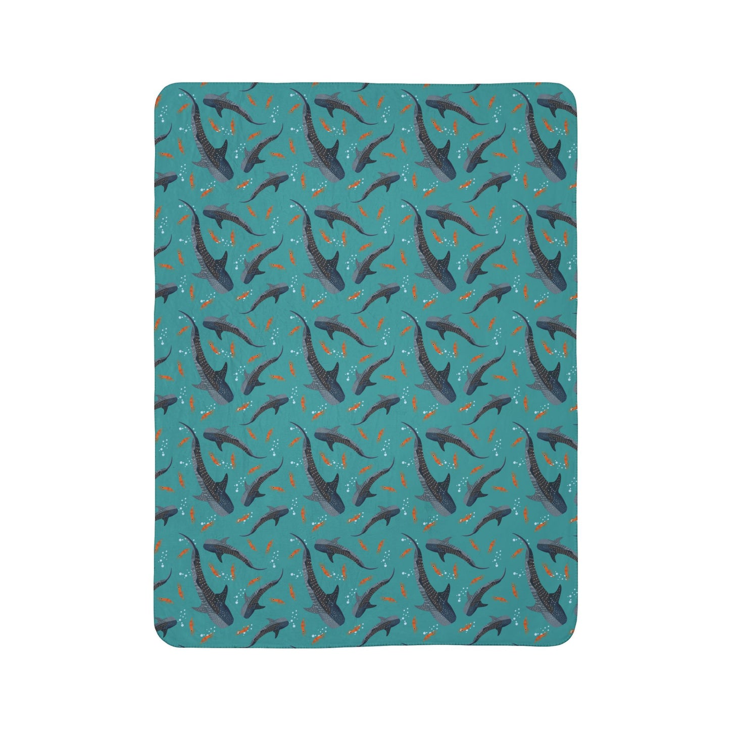 Whale Shark Fleece Sherpa Blanket