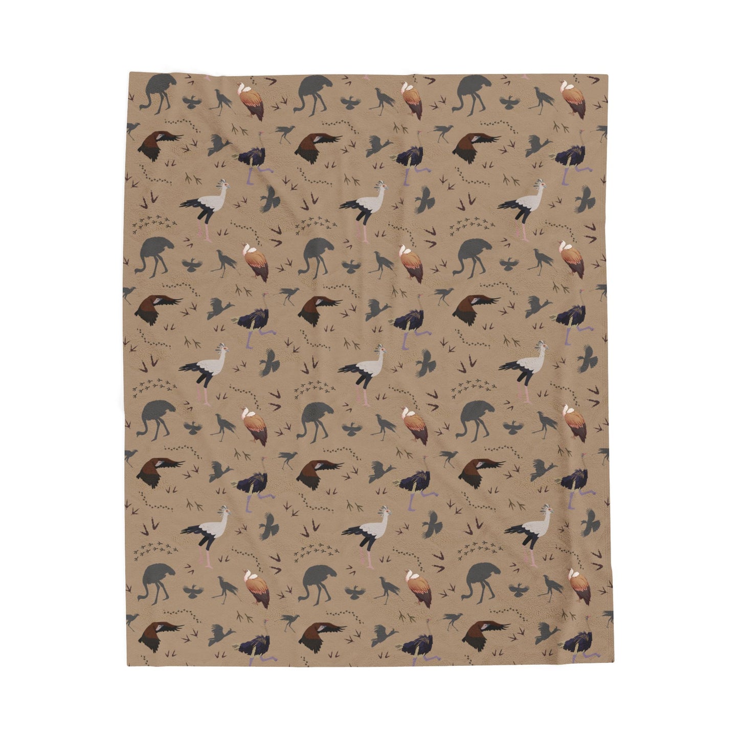 Safari Bird Velveteen Plush Blanket