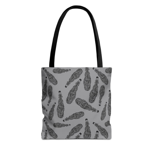 Zebra from the Sky Tote Bag (Grey), Stylish Reusable Tote, Equestrian Gift, Animal Lover Accessory, Great for Everyday Use