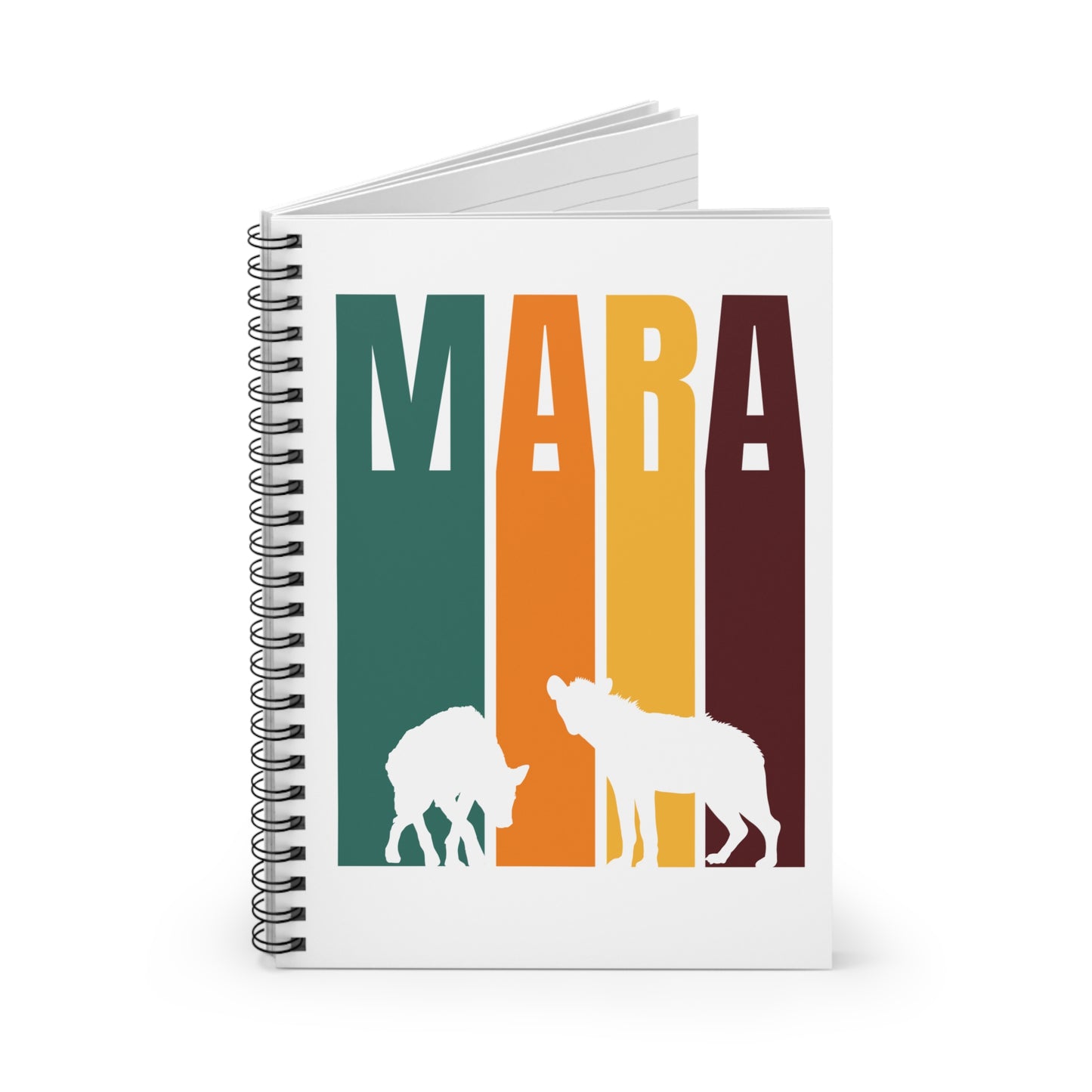 Hyenas in the Mara Spiral Notebook - Ruled Line | Eco-Friendly Journal, Masai Mara Safari, Travel Planner, Gift for Animal Lovers, Creative Writing, Nature Enthusiasts