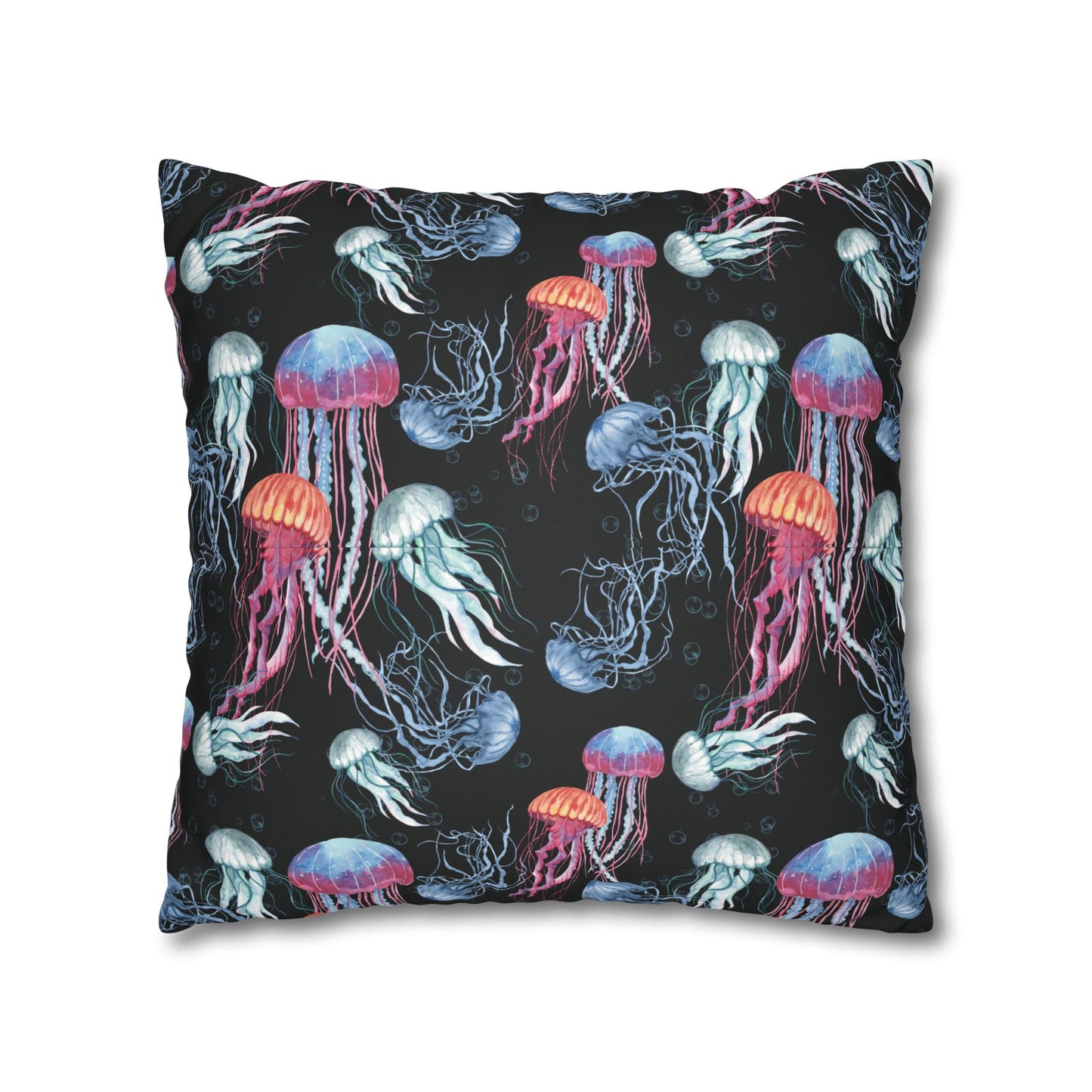Jellyfish Dance Lux Faux Suede Throw Pillow Cover – 18" x 18" & 20" x 20"