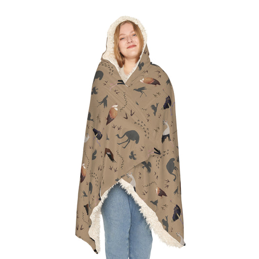 Safari Bird Hooded Snuggle Blanket