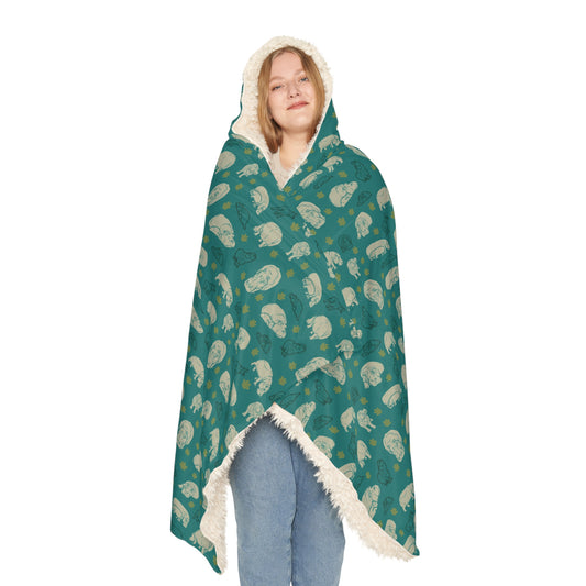 Hippo Pod Hooded Snuggle Blanket