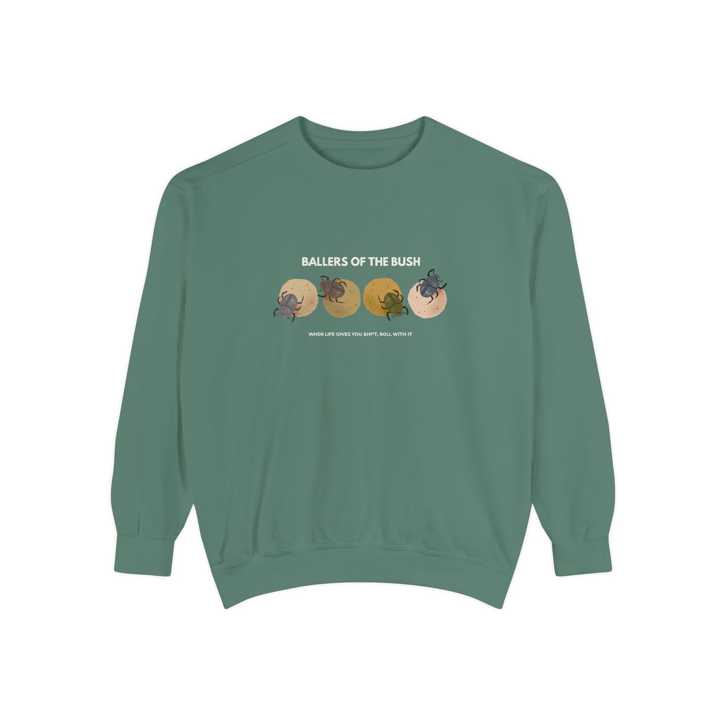 Rolling Dung Beetle Design Sweatshirt, Cozy Unisex Pullover, Perfect for Nature Lovers, Gifts for Biologists, Casual Layering Piece