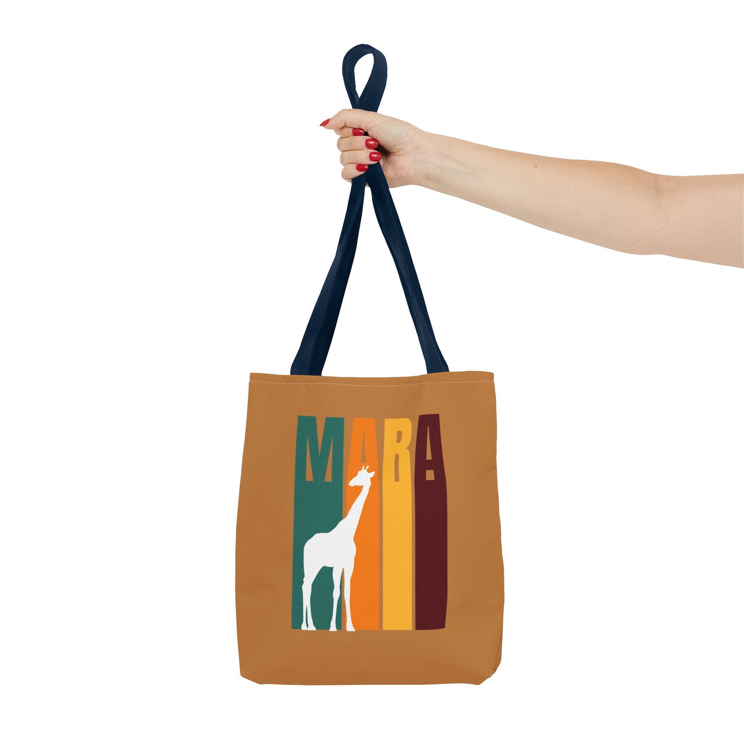 Giraffe Print Tote Bag (Light Brown), Masai Mara Safari, Eco-Friendly Shopping Tote, Stylish Animal Lovers Gift, Casual Handbag, Birthday or Holiday Gift