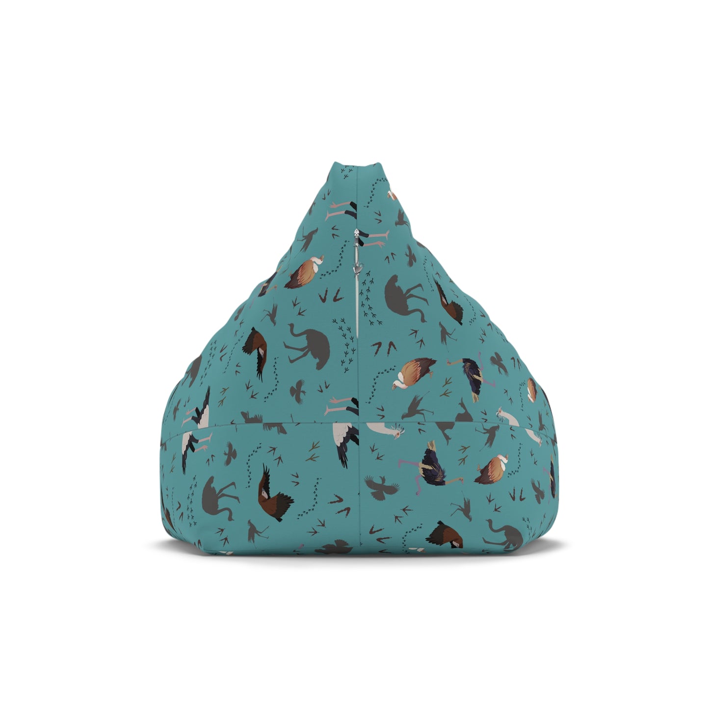 Bean Bag Chair Cover - Safari Bird Pattern (Teal)