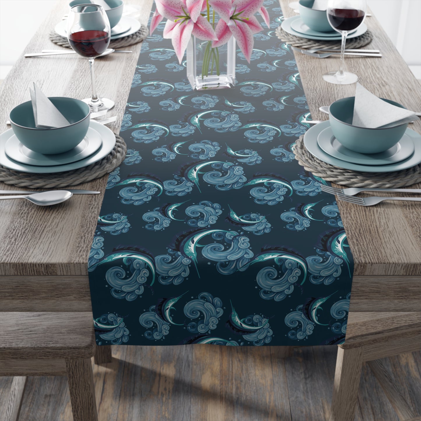 Table Runner - Jumping Marlin