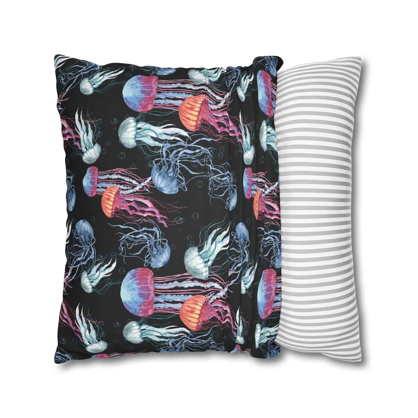 Jellyfish Dance Lux Faux Suede Throw Pillow Cover – 18" x 18" & 20" x 20"