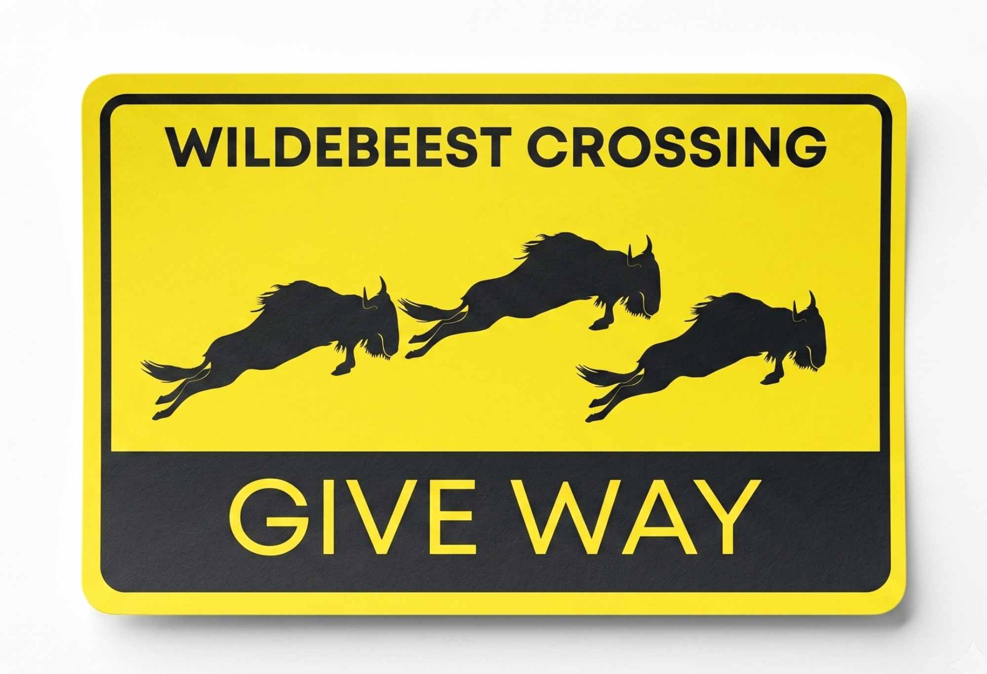 Sticker - Wildlife Warning Sign - Wildebeest