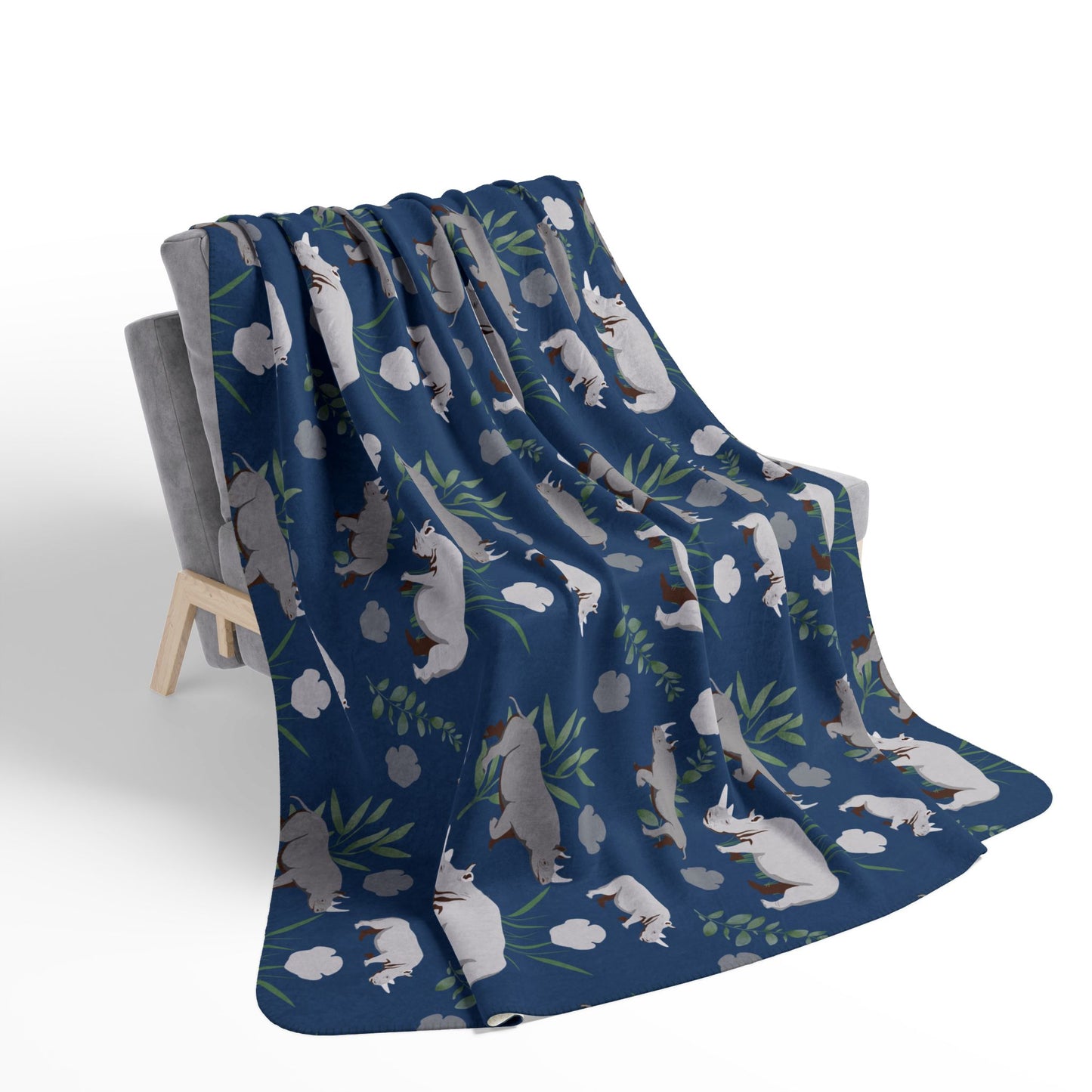 Rhino Crash Sherpa Fleece Blanket