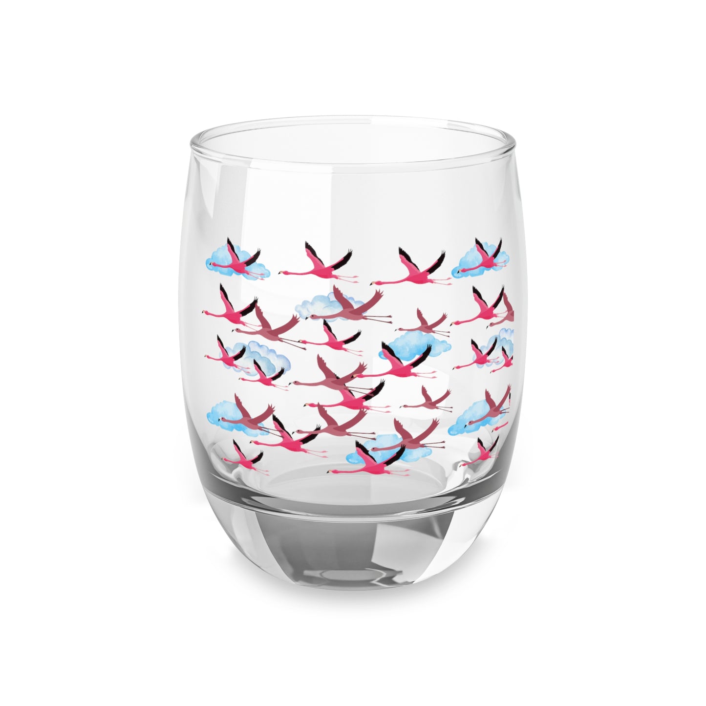 Flying Flamingo Print Whiskey Glass - Perfect Gift for Animal Lovers, Home Bar Decor, or Special Occasions