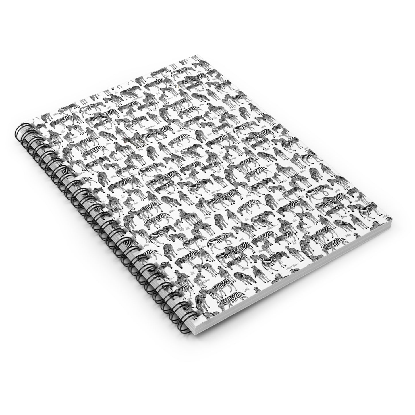 Zebra Herd Print Find the Odd One - Spiral Notebook (White) - Ruled Lines, Cute Stationery for Students, Gift for Animal Lovers, Journaling, Back to School, [...]