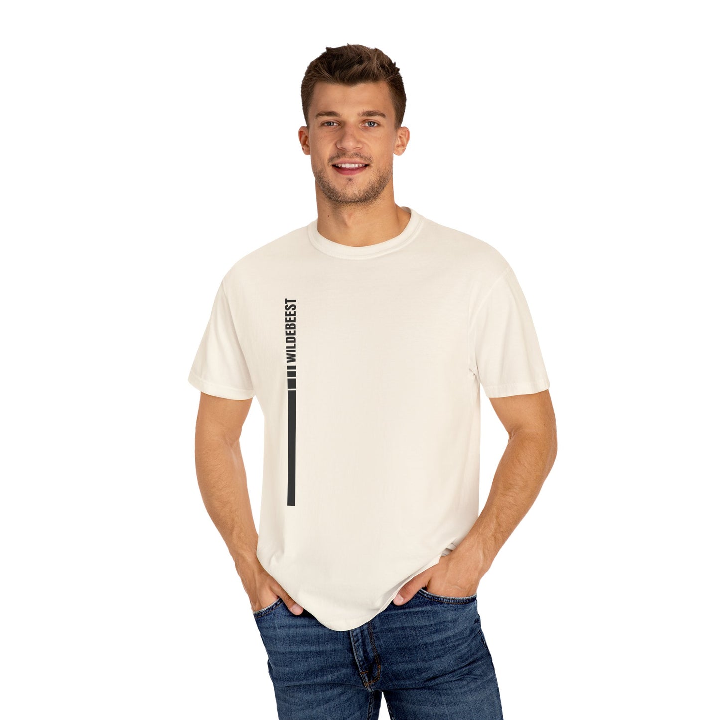 Wildebeest Component Graphic T-Shirt, Unique Casual Wear, Fashionable Gift, Nature Lover Apparel, Perfect for Wildlife Enthusiasts